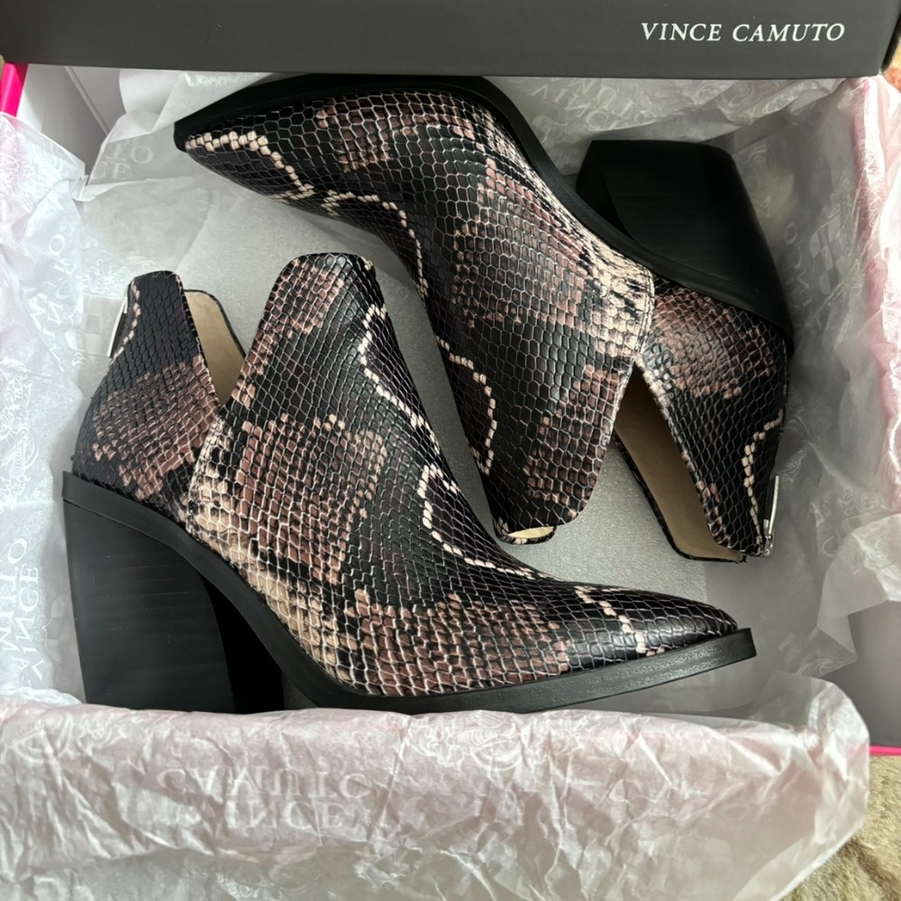 Vince Camuto Snake Booties